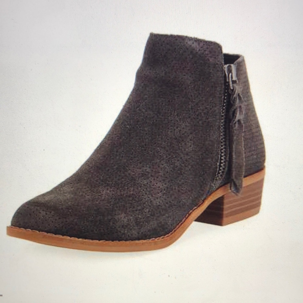 Dolce Vita Grey Suede Low Heel Bootie
